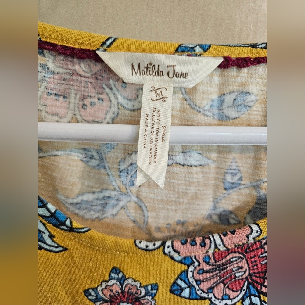 Matilda Jane Medium Yellow Floral Dress - Picture 2 of 3